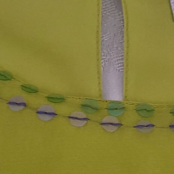 Liz & Me Chartreuse Lined Sleeveless Top, Size 1X - Picture 6 of 7